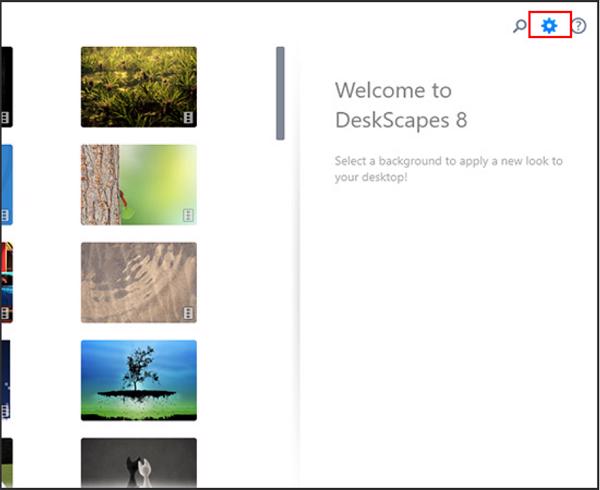 Giao diện hoàn chỉnh của công cụ deskScapes8 trên máy tính cũng sẽ xuất hiện