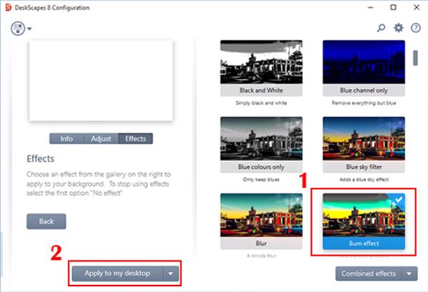 Nhấn vào nút Apply to my desktop
