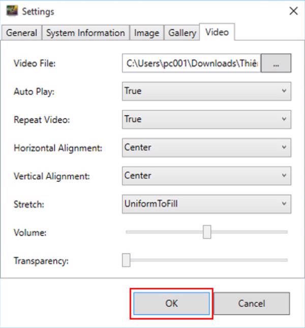Nhấn OK để có thể lưu lại