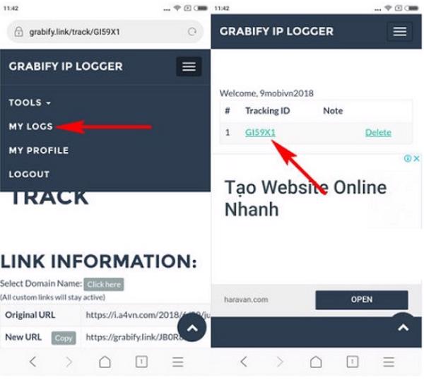 Xem số tracking vừa tạo
