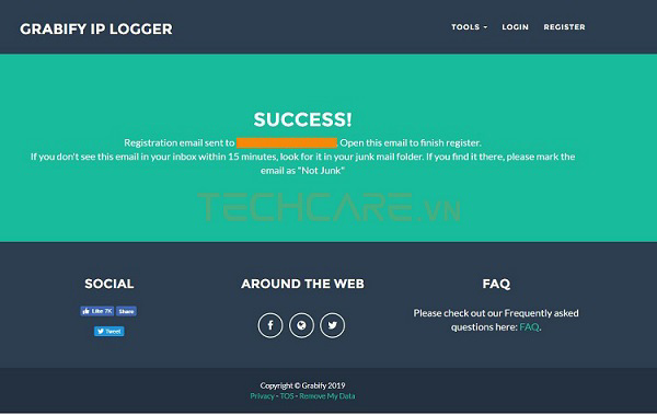 Sẽ xuất hiện một thông báo trên màn hình thiết bị
