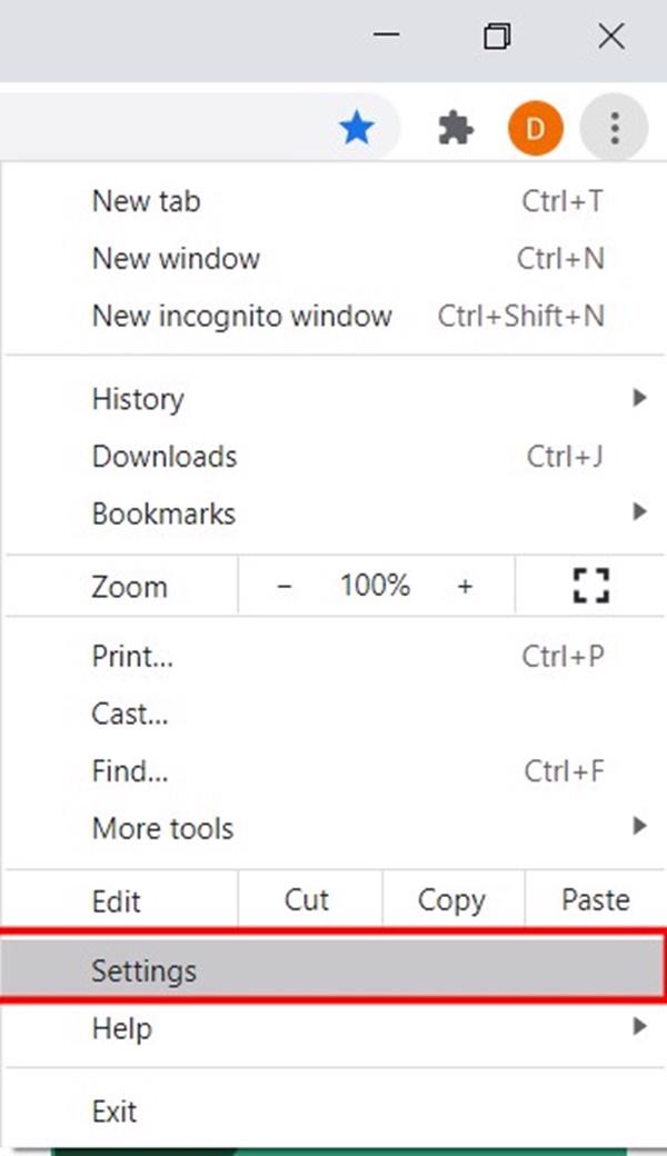 Nhấn vào biểu tượng icon dấu 3 chấm nằm ở bên góc phải của trình duyệt