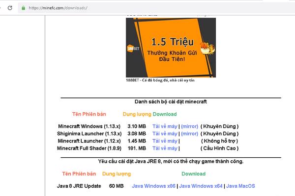 Nên lựa chọn Minecraft launcher bởi vì phiên bản này chơi game có tốc độ rất mượt