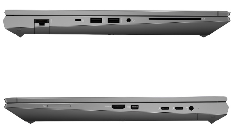 Cổng kết nối của dòng laptop HP ZBook Fury 15 G8 Cổng kết nối của dòng laptop HP ZBook Fury 15 G8