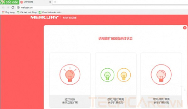 Đợi một tí cho thiết bị kích wifi Mercury kết nối