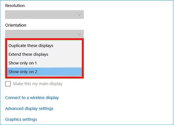 Chọn các tùy chọn hiển thị bao gồm