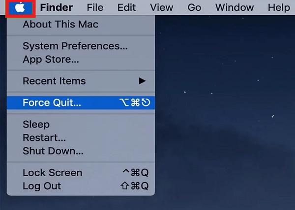 Nhấn vào biểu tượng Apple