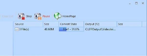 Bạn hãy đợi một lúc để cho quá trình ghép nối video diễn ra