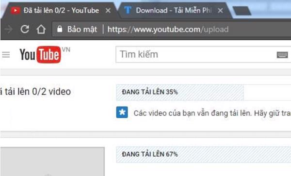 Các bạn chờ trong ít phút để cho hệ thống tiến hành tải và xử lý video