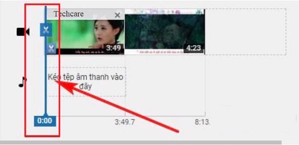 Thanh màu xanh có biểu tượng chiếc kéo