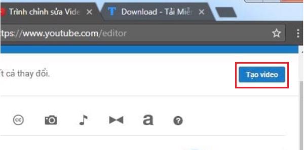Nhấn vào nút Tạo video
