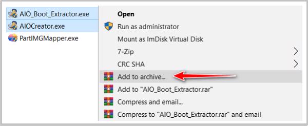 Chọn vào Add to Archive