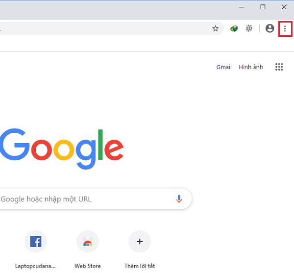 Nhấn chọn vào biểu tượng 3 chấm dọc đứng