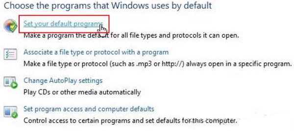 Nhấn vào Set Your Default Programs