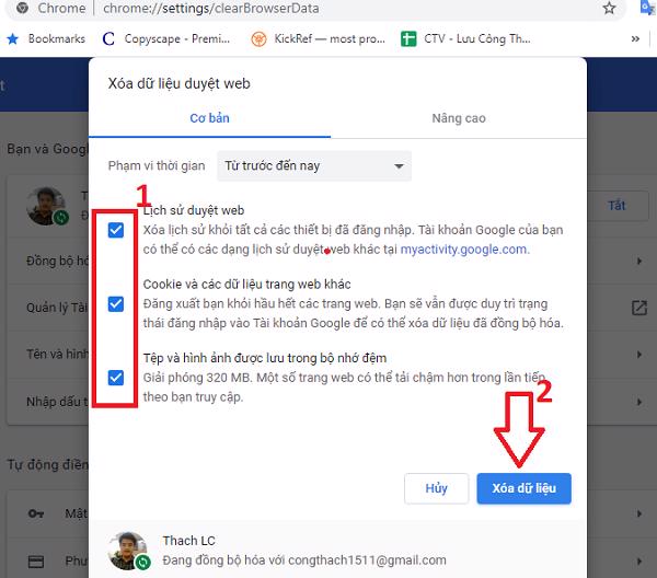 Ở mục Phạm vi thời gian các bạn chọn vào Từ trước đến nay
