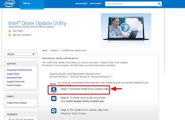 Tải Intel Driver Update Utility