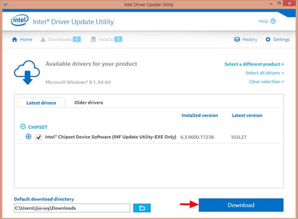 Nhấn chọn vào Download để lưu phiên bản driver mới nhất mà các bạn tải về