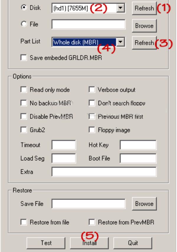 Làm như hình để tạo USB Hiren Boot