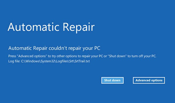 Xuất hiện một bảng Automatic Repair