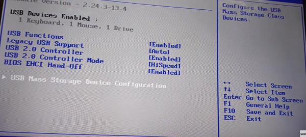 Kiểm tra các dòng USB đã Enabled chưa