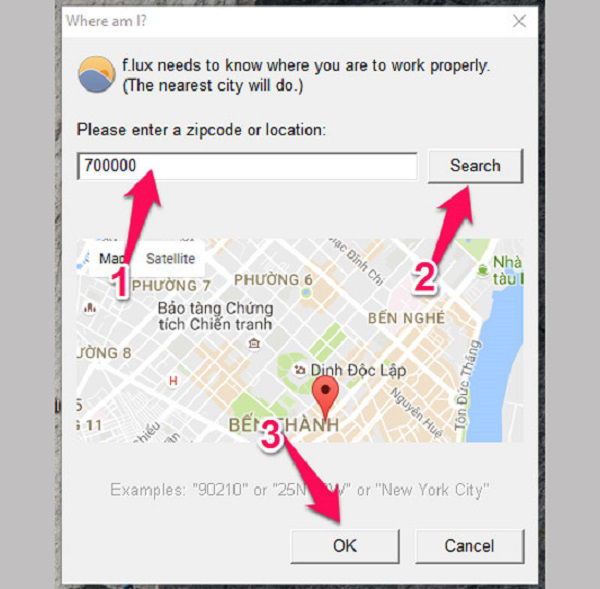 Khởi động phần mềm F.lux