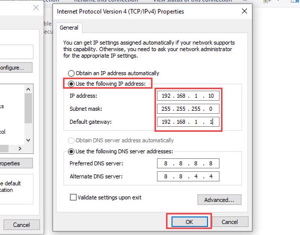 Tiến hành thay đổi thông số bằng tay hướng dẫn dưới đây rồi chọn vào OK