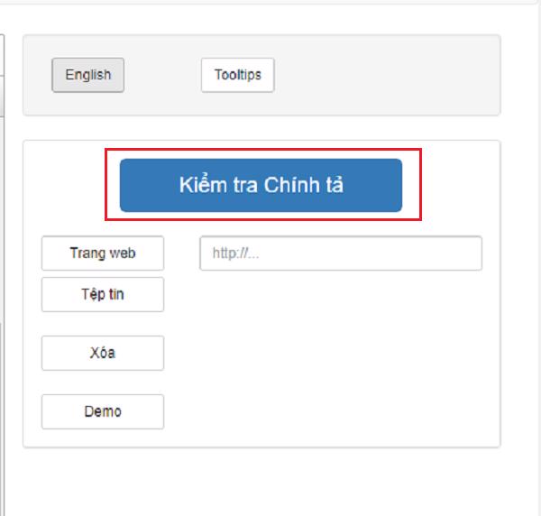 Nhấn vào nút Kiểm tra Chính tả ở ngay ở ngay bên phải và xem kết quả nhé
