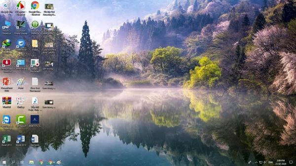 Thanh taskbar đã trở nên trong suốt