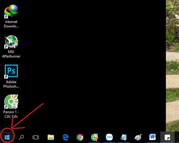 Nhấn chọn nút Start
