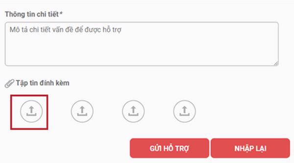 Lấy file (khoanh đỏ bên trên) để có thể đính kèm vào hộp thư tập tin