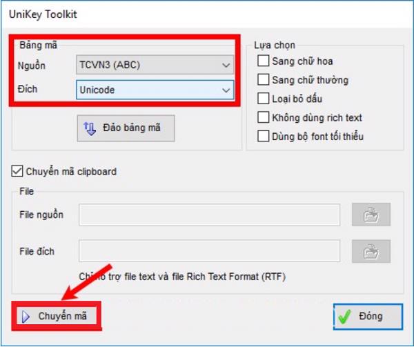 Nhấn chọn vào Chuyển mã