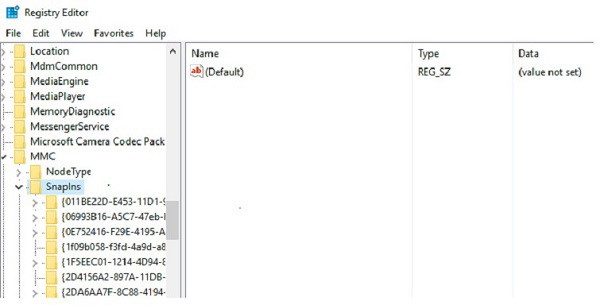 HKEY_LOCAL_MACHINESOFTWAREMicrosoftMMCSnapIns