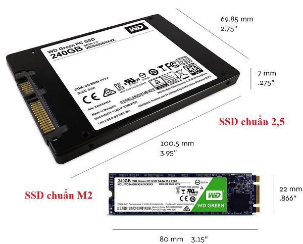 Các loại ổ cứng SSD cho laptop