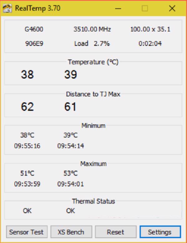 Phần mềm Real Temp