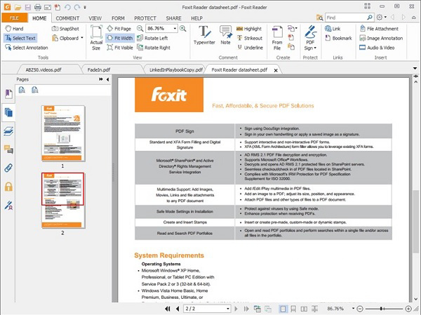 Phần mềm Foxit Reader