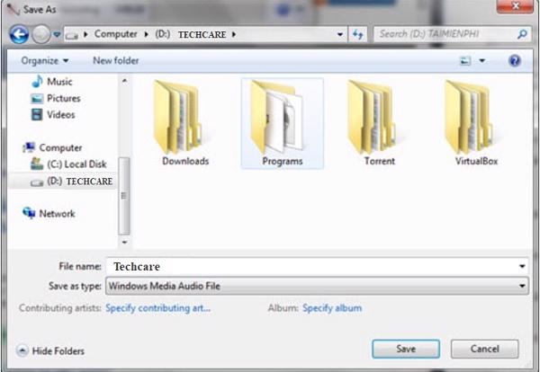 Chọn đường dẫn để lưu file rồi nhấn Save để lưu lại