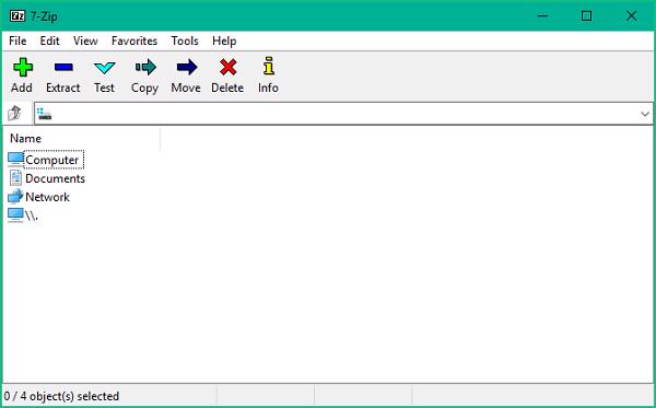 Phần mềm giải nén file và nén file 7Zip