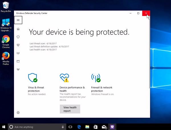 Phần mềm Windows Defender
