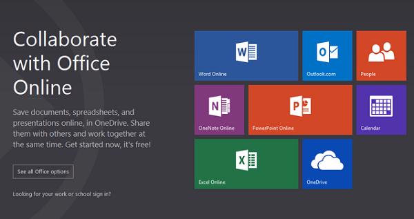 Ứng dụng văn phòng Office Online