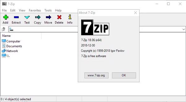 Nén tập tin/thư mục 7-Zip