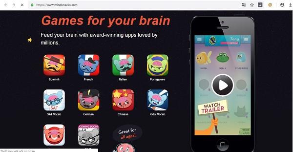 Phần mềm học tiếng hàn cho laptop - Mindsnacks