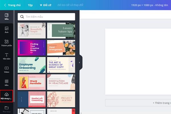 Chọn vào Nội dung tải lên để bức hình cần làm mờ lên