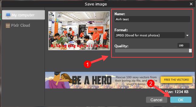 Khi hộp thoại Save xuất hiện các bạn đặt tên ảnh