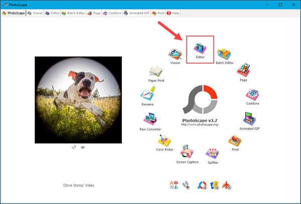 Mở phần mềm lên và chọn vào mục Editor