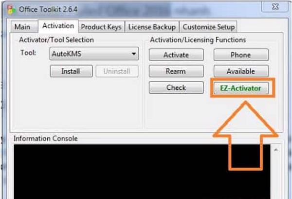 Nhấn vào button EZ – Activator