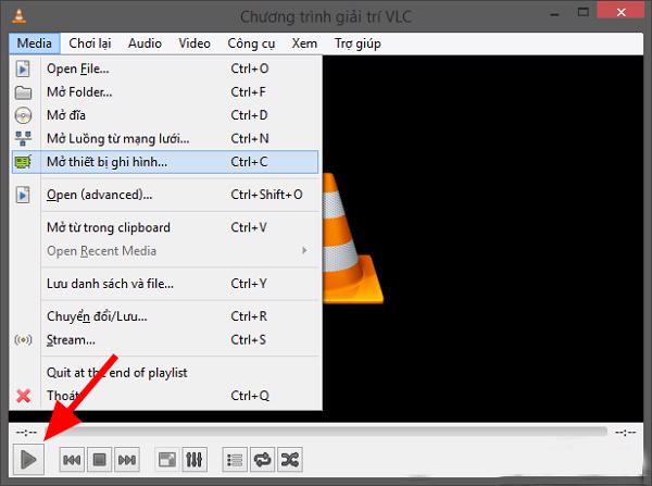Nhấn nút Play ở ngay bên dưới để tiến hành quay video