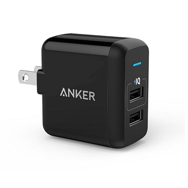 Sạc Anker 2 Cổng, 12w – [PowerPort 2 Lite, 12w] – 2 Màu (Đen, Trắng)