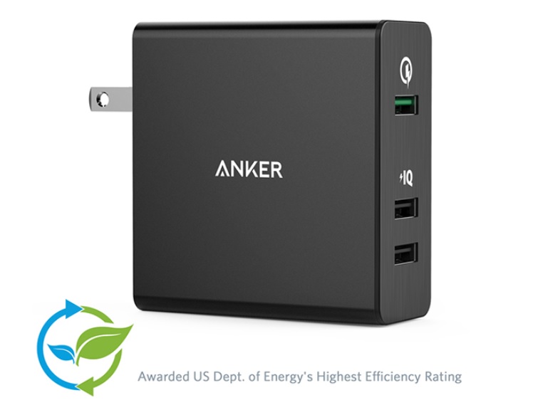 Sạc Anker 3 Cổng, 42w, Quick Charge 2.0 – [Powerport+3, 42w, QC 2.0]