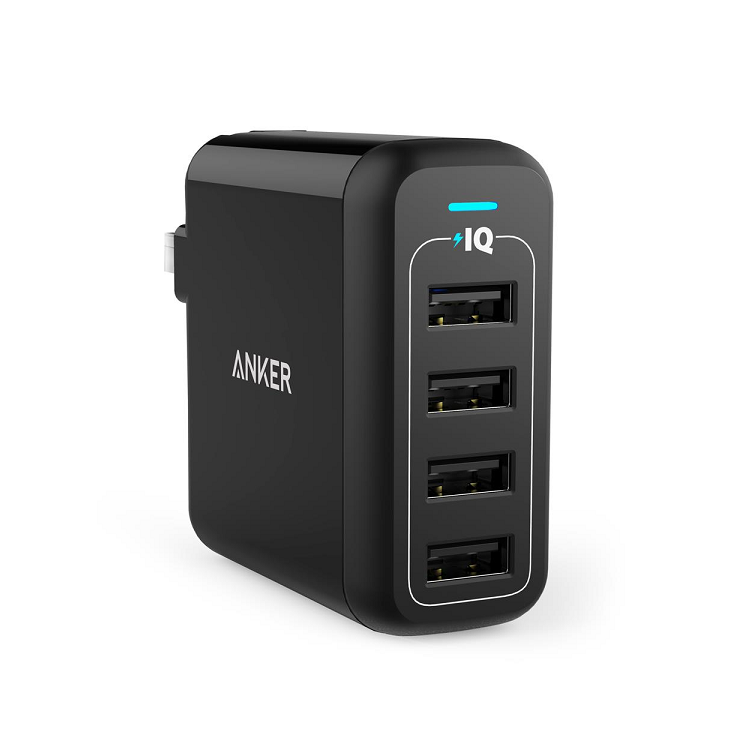 Sạc Anker 4 Cổng, 40w – [PowerPort 4, 40w] – 2 Màu (Đen, Trắng)
