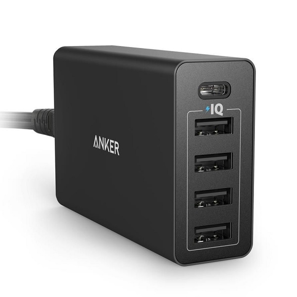 Sạc Anker 5 Cổng, 40w, USB-C – [Powerport 5, 40w, USB-C] – 2 Màu (Đen, Trắng)